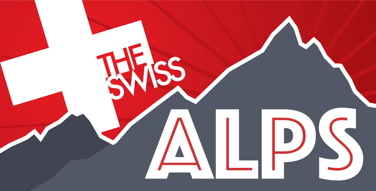Swiss Alps stylized poster